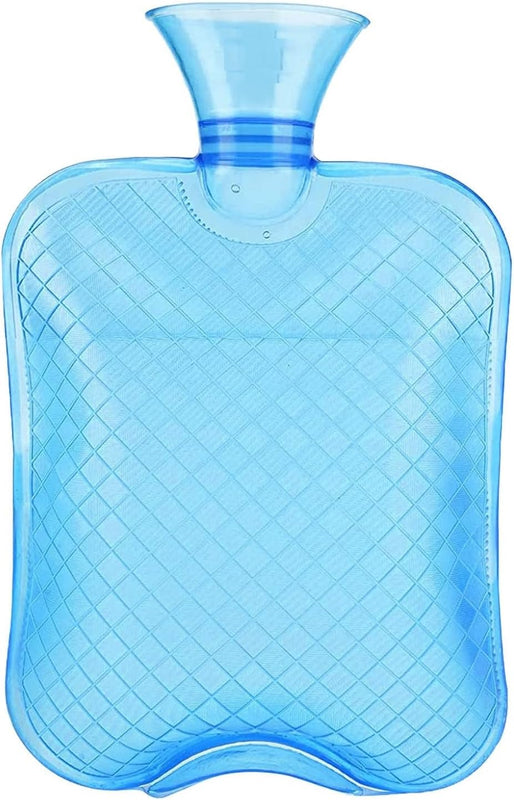 Hot Water Bag for Full Body Pain Relief Hot Bags for Pain Relief in Sports Injury Rubber Hot Bag for Body Massage for Men & Women Bottle Water Bag for Pain Relief in Period, Cramps- Blue spancare
