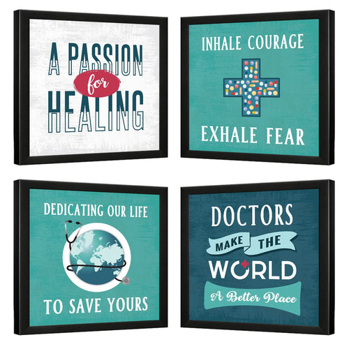 Doctor Clinic Poster Set – Medical Quotes Wall Decor