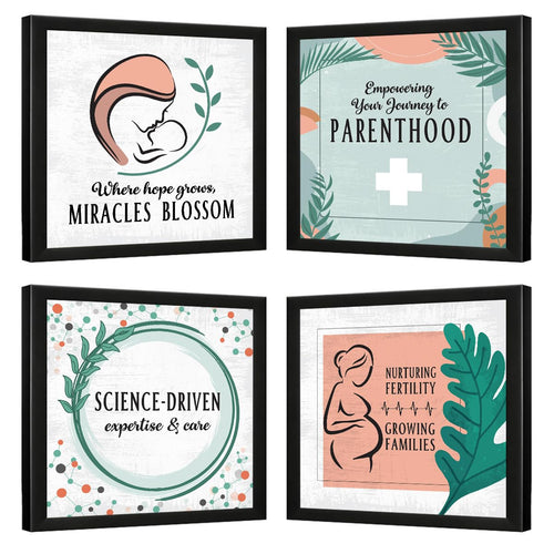 Fertility Wall Art Decor – IVF Doctor Quotes Frame Set