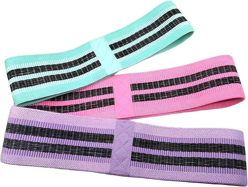 SPANCARE PHARMACEUTICALS Squat Strap Hip Resistance Bands - Set of 3 (86cm, 76cm, 66cm) |Designed for Yoga, Home & Gym | Versatile Bands for HIPS, Legs, Stretching, Toning | Ideal for Women & Men