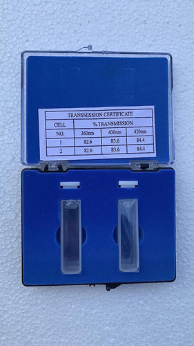 Spancare Optiglass Optical Glass (Set of 2) Cuvettes, Spectrometer Cell Cuvette Volume 3.5ml (10mm)