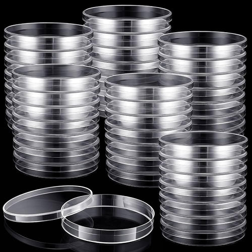 Plastic Petri Dish 90mm with Lid Pack of 100 Lab Use