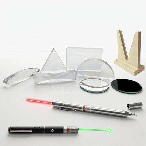 Acrylic Optic Lens Kit with Laser for Physics Experiments