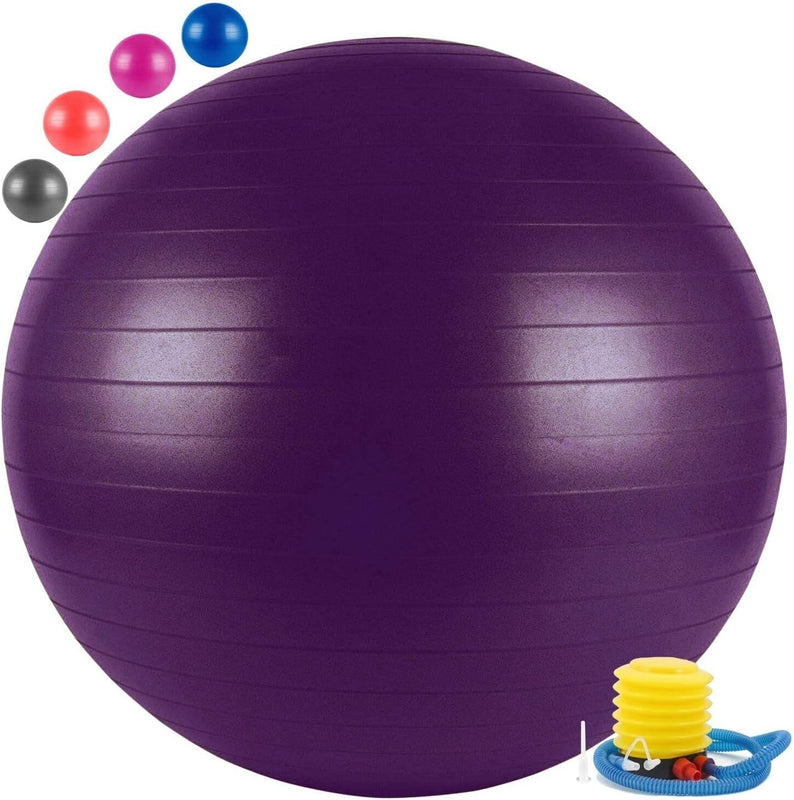 Spancare PVC Gym Ball, Size 55 CM, (Purple) spancare