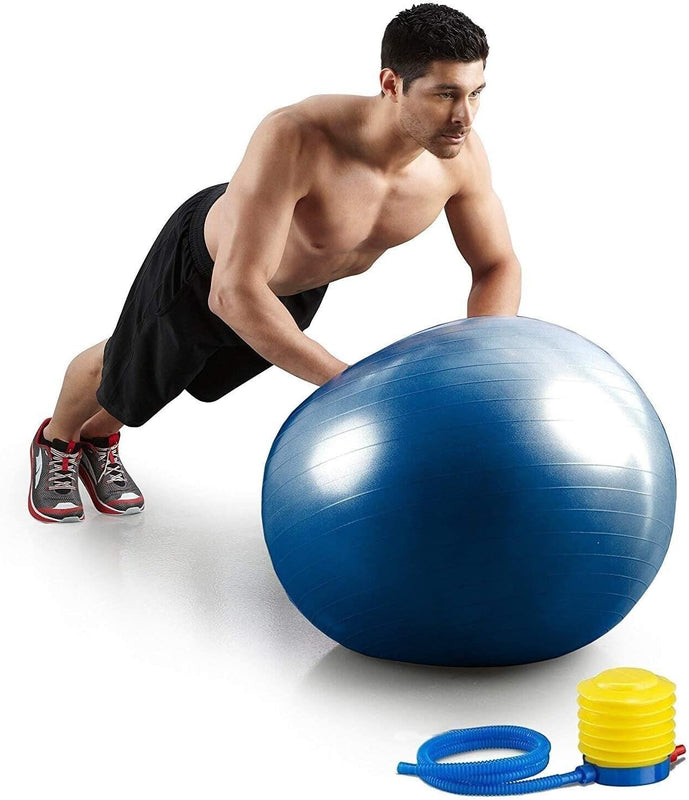 Spancare Anti-Slip Balance Stability Ball Exercise Gym Ball with Pump (Multicolour) spancare