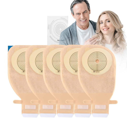 75 MM Stoma Bags One Piece Opaque Pack of 10 with Apron