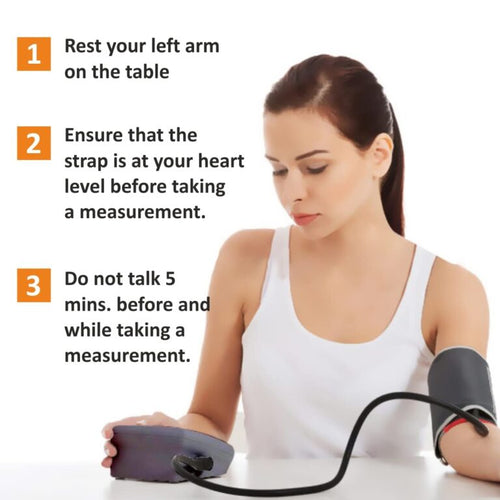 AccuSure Blood Pressure Monitor Fully Automatic Digital Large Display and Adjustable Arm-Cuff comes with Micro USB Port and - Grey Color
