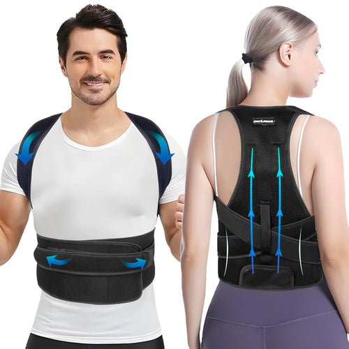 Adjustable Posture Corrector Belt for Men & Women (S/M 24”–32”)