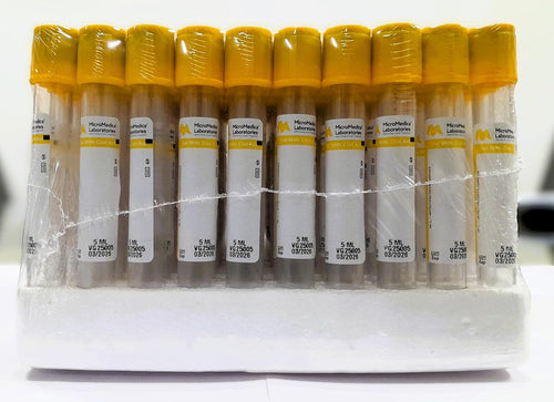 Yellow Top Vacuum Blood Collection Tubes