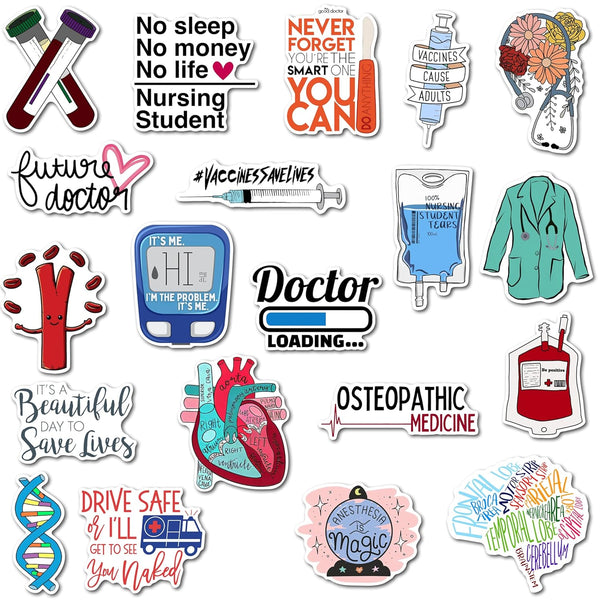 Medical Student Fridge Magnets – Set of 20 for Study & Decor