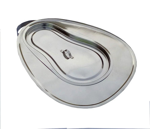 Stainless Steel Female Bed Pan with Cover