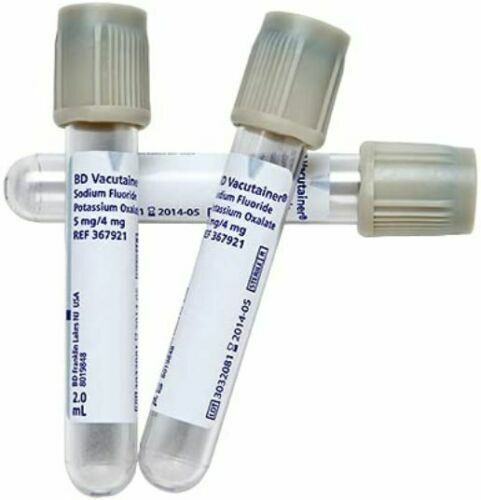 Vacutainer Edta Sodium Fluoride Ml Pack Of Tubes Of Plastic