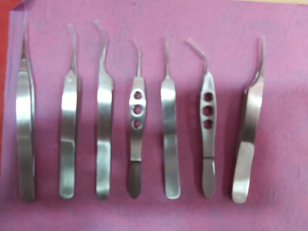 Hair Transplant Forceps Implanting Extraction Forceps 7 PC Spancare