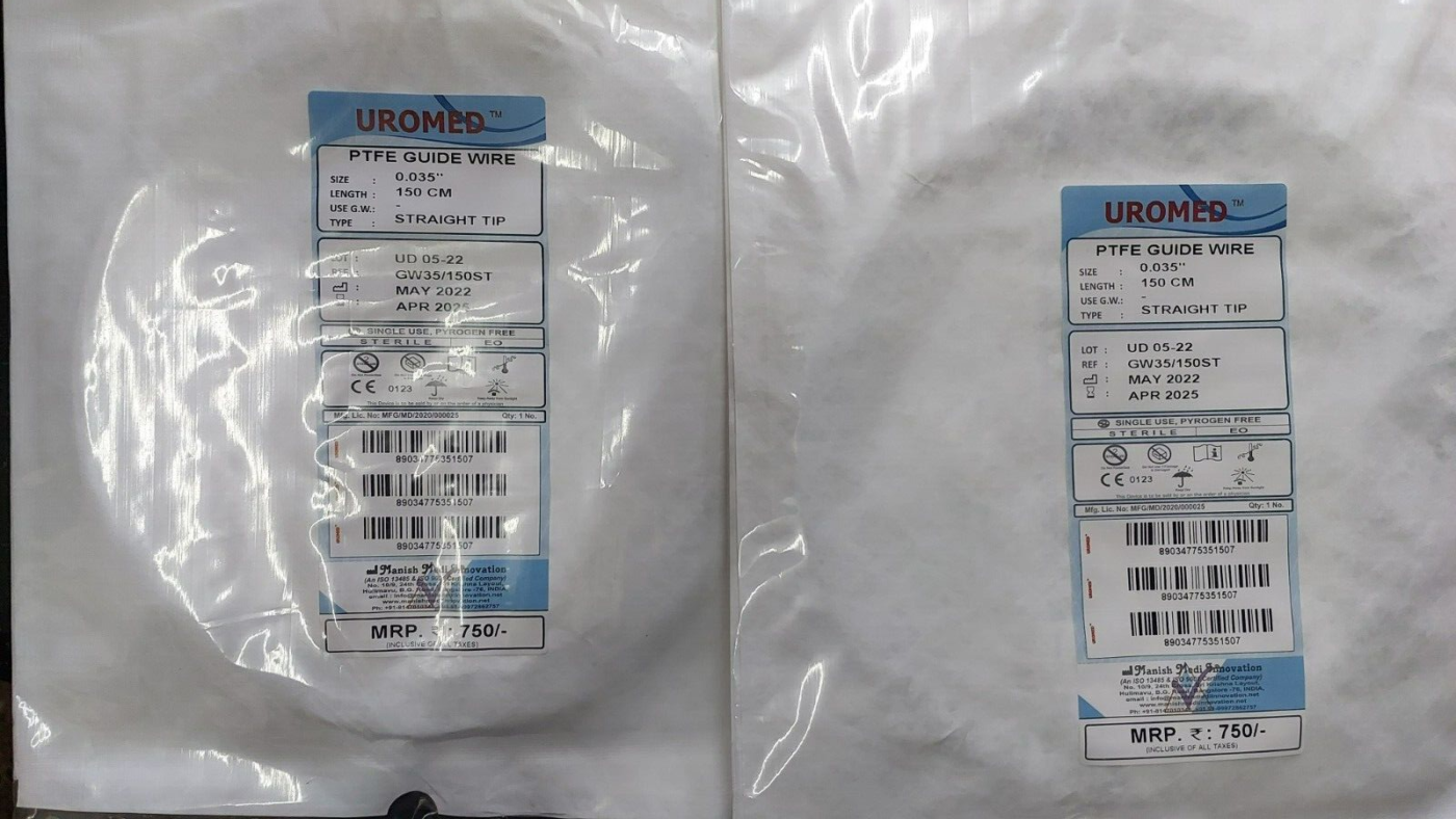 PTFE Guide Wire Size 0.035 Length 150cm Straight Set of 10 Urology